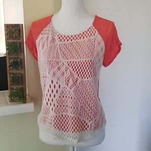 Blood Orange Crotched Short Sleeve Shirt